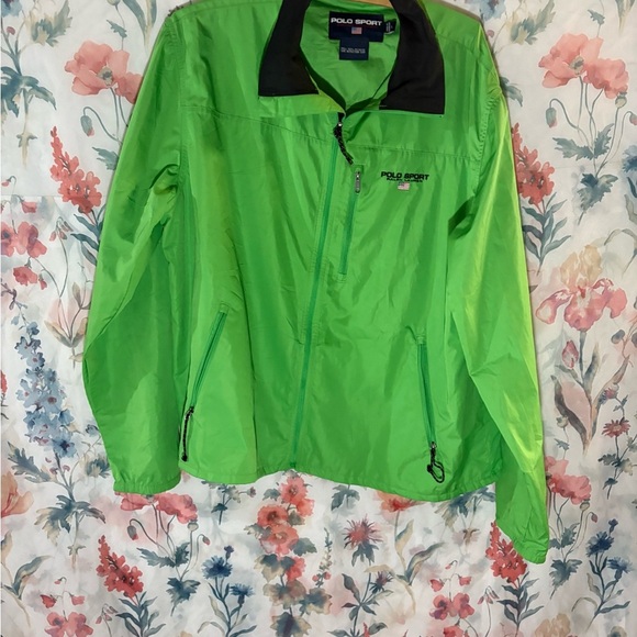 Vintage Polo Sport Green Windbreaker Jacket - Picture 1 of 10